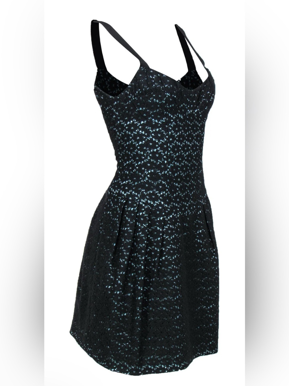 Nanette Lepore Vintage Y2K Lace Up Corset Eyelet Dress 4